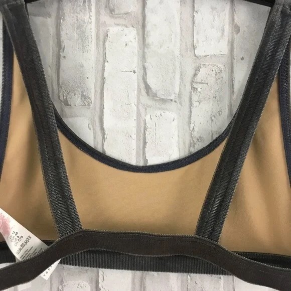 Topshop Velvet Bralette Crop Top Gray Silver NWT US 8 - Picture 3 of 7